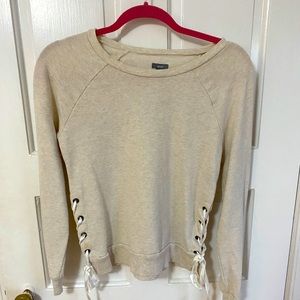 aerie size XS crewneck with ribbon ties
